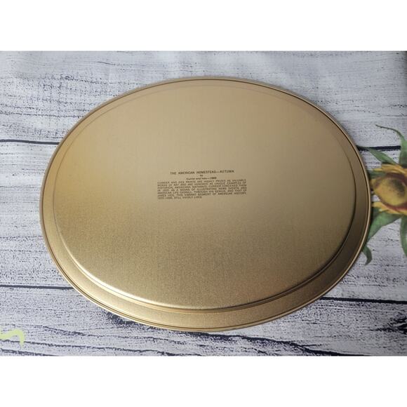 Vintage Currier and Ives Oval Metal Serving Trays 1868 - Picture 6 of 13